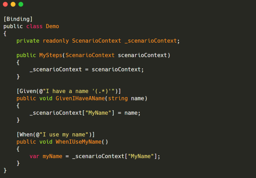 ScenarioContext.Current vs Context Injection in Specflow - Software ...